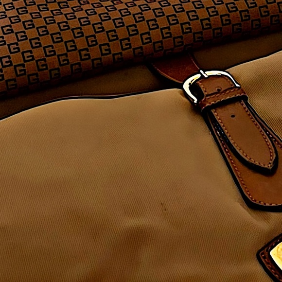 Authentic Vintage Gucci Rare Canvas Web Accent GG Interior Travel Bag - Picture 8 of 13